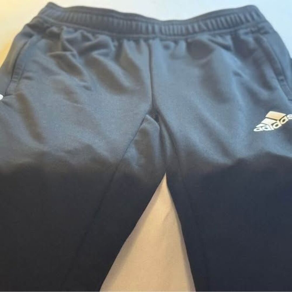 Adidas Brand, Black & White Drawstring Athletic Pants, Boys Large, Kids Clothing - Picture 9 of 10